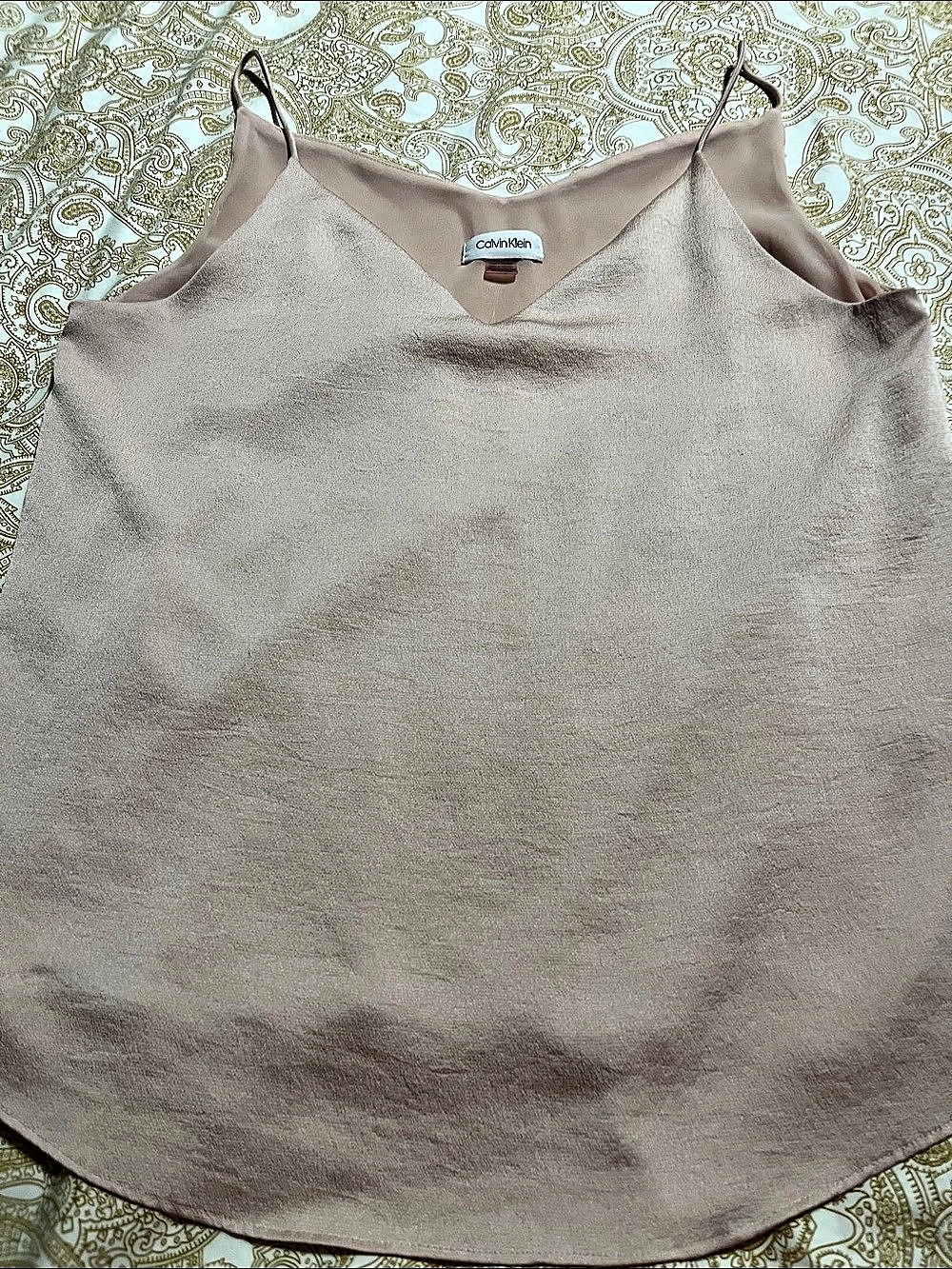 Calvin Klein Satin Trim V-Neck Camisole Pink